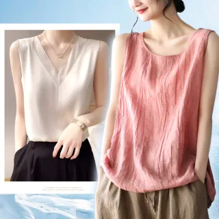 【LANNI 藍尼】★夏日清涼透氣背心上衣 三款任選(女裝/女上衣/無袖背心)