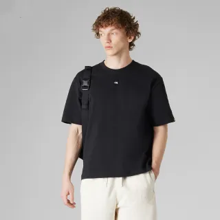 【The North Face 官方旗艦】北面UE男款黑色純棉舒適短袖T恤｜8BTVJK3(黑標系列)