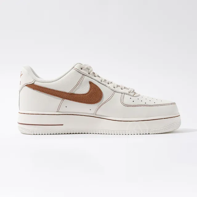【NIKE 耐吉】Air Force 1”07 LV8 男鞋 米白棕色 皮革 運動 透氣 AF1 休閒鞋 HQ2037-101