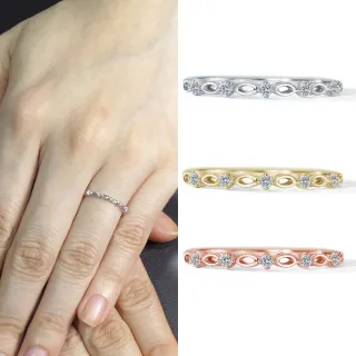 【ALUXE 亞立詩】18K金 鑽石戒指 交錯海浪 RW0784