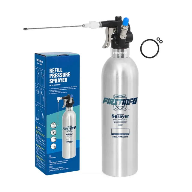 【良匠工具】新型650cc氣動氣壓噴霧罐 可重覆充氣 壓力噴霧罐  鋁製噴霧罐(潤滑 防銹去污 WD40)