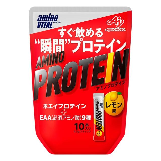 【aminoVITAL 胺基酸乳清蛋白】檸檬/10pcs(味之素 胺基酸 乳清蛋白 健身 BCAA)