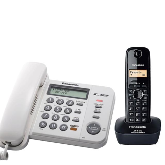 【Panasonic 國際牌】經典有線+無線電話組(KX-TS580 + KX-TG3411)