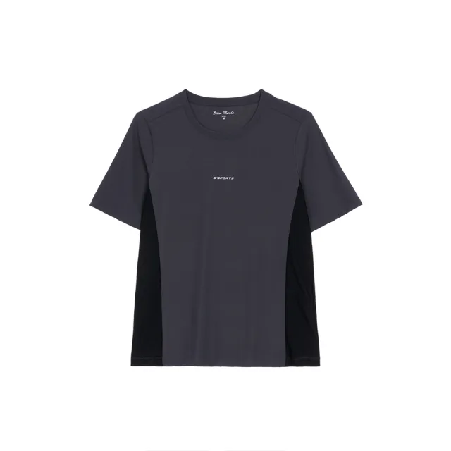 【GIORDANO 佐丹奴】女裝 高彈力涼感拼接短袖上衣(多色任選)