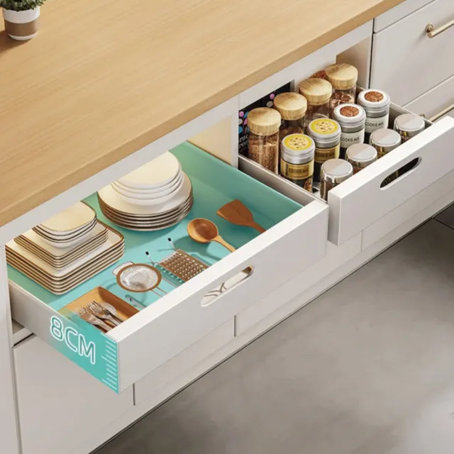 【樂居家】加寬版 白色櫥櫃抽屜式置物架-30公分款(收納架 抽屜收納架 黏貼收納架 衣櫃收納架 水槽收納架)