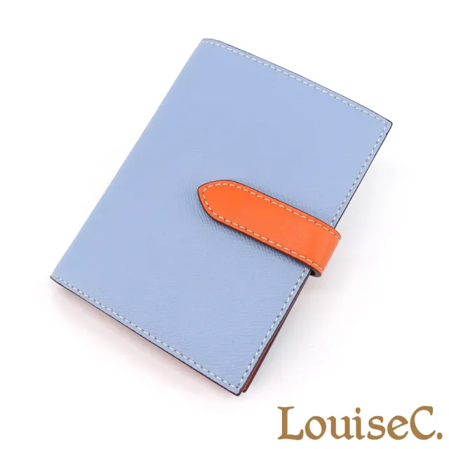 【LouiseC.】雙11 真皮包包  Tree House 牛皮 配色 多功能 釦式護照長夾 5色 CC6908