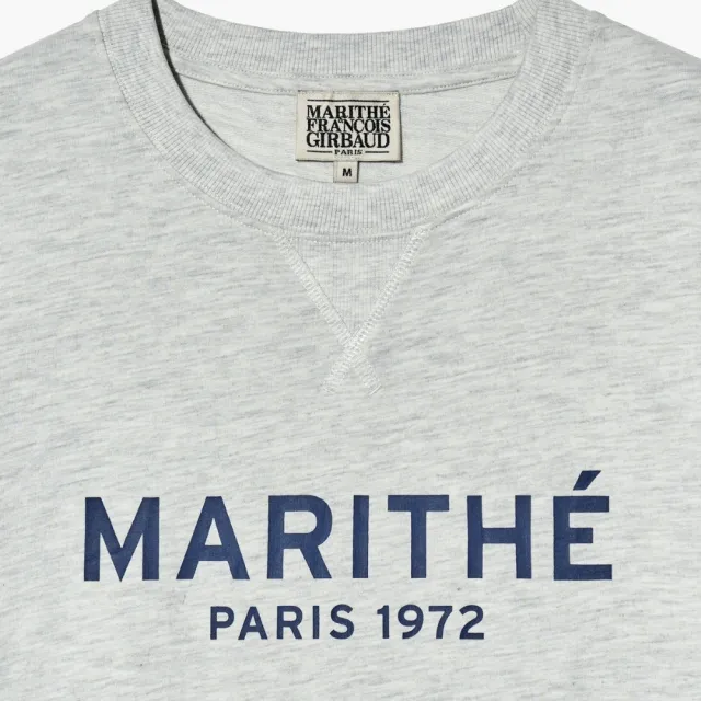 【MARITHE FRANCOIS GIRBAUD】官方旗艦 常規LOGO短袖上衣+短褲套裝 MFG 中性款(淺麻灰)