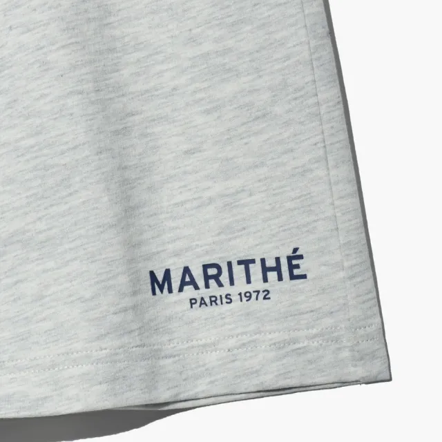 【MARITHE FRANCOIS GIRBAUD】官方旗艦 常規LOGO短袖上衣+短褲套裝 MFG 中性款(淺麻灰)