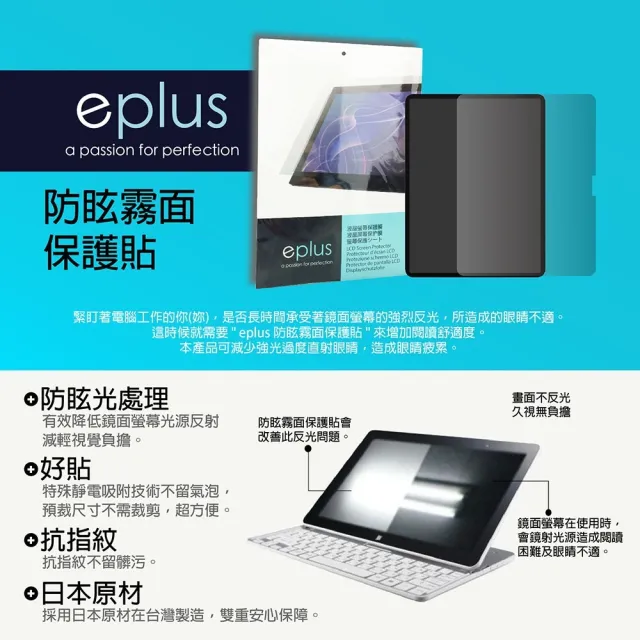 【eplus】防眩霧面保護貼 iPad Air 11吋(適用 2026/2025/2024 M4/M3/M2 機型)