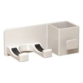 【i LIFE】吹風機置物架-收納格款-1入(瀝水收納架 吹風機掛架 浴室收納架)