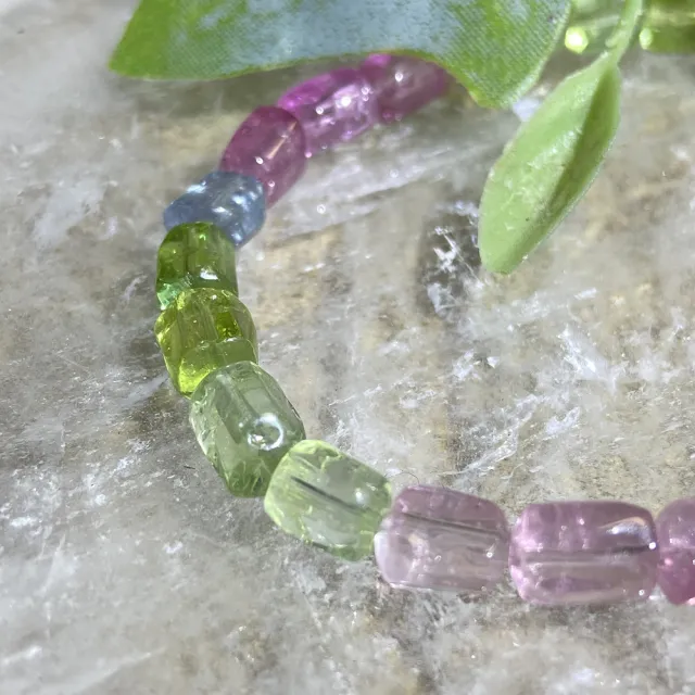 【Cozy 世界水晶原礦與茶】冰淇淋碧璽隨行6m+   38-3(像冰淇淋般通透多色且帶有夢幻少女感的碧璽)