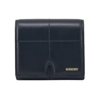 【BURBERRY 巴寶莉】Snip小牛皮三折短夾(黑色)