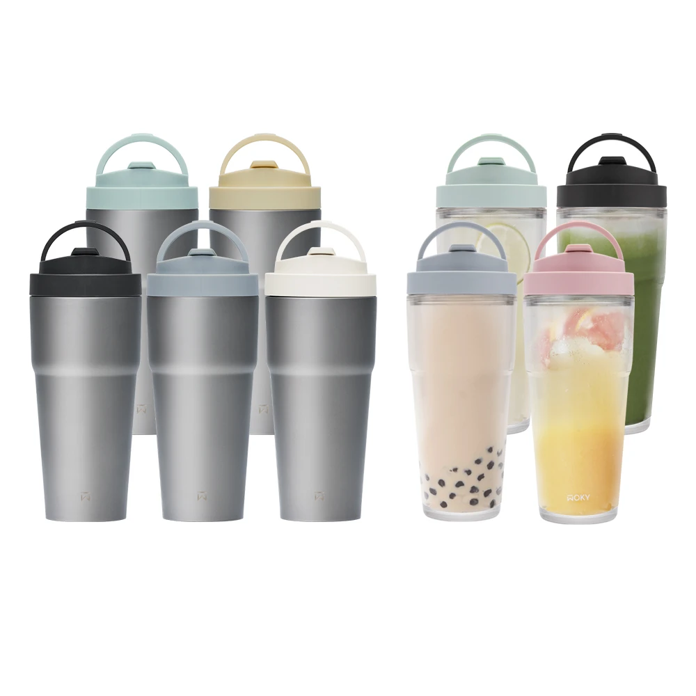 woky純鈦保溫杯 WOKY 沃廚Ti純鈦渾圓杯超值組l-附Tritan彈跳吸管,鈦杯,隨行杯,吸管杯,保溫杯瓶,保冰杯瓶,水壺)