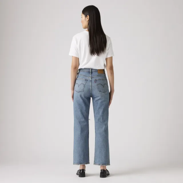 【LEVIS】超高腰直筒牛仔褲 / 及踝款 / 彈性面料 女生牛仔褲 熱賣單品 72693-0261