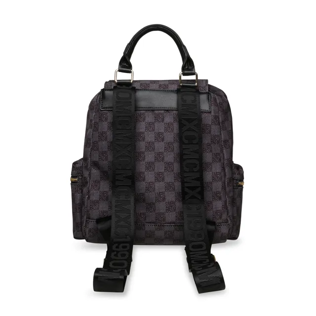 【steve madden】棋盤LOGO軍旅休閒後背包 BPACK(黑色)