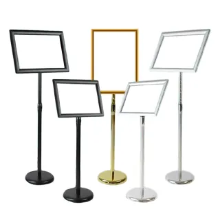 【AnDa 安達】A3展示架 不銹鋼立牌 指示牌 立式廣告牌 水牌 展示牌 導向牌 落地導引牌 標示牌(橫豎通用)