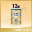 【惠氏 S-26】官方直營 金幼兒樂S-HMO配方1-3歲(1600gx12罐)