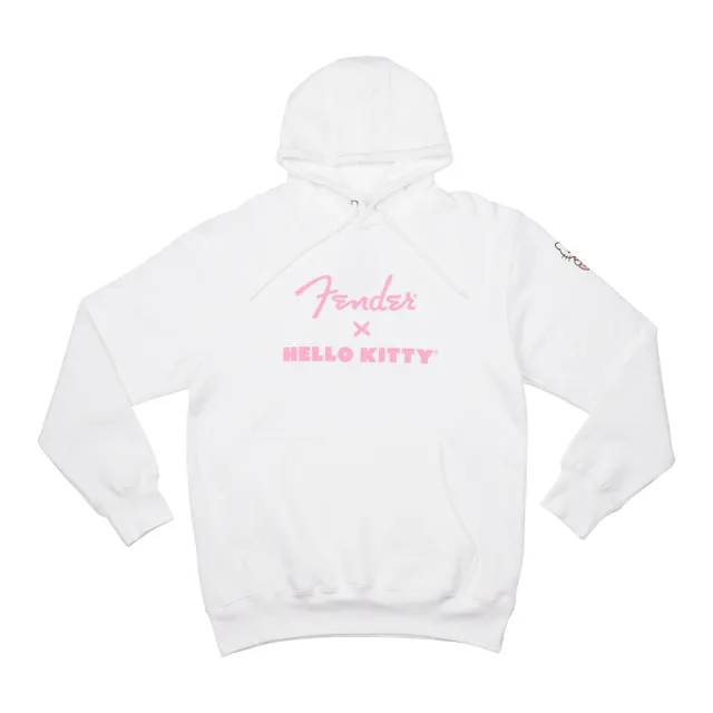 【Fender】x Hello Kitty White Sleeve Logo Hoodie 聯名款帽T(海國)