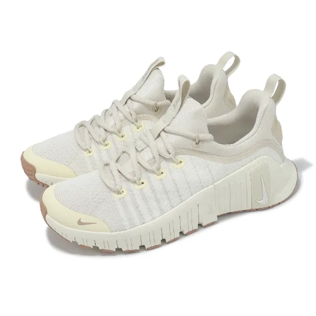 【NIKE 耐吉】訓練鞋 W Free Metcon 6 女鞋 男鞋 米白 健身 舉重 重訓 運動鞋 FJ7126-011