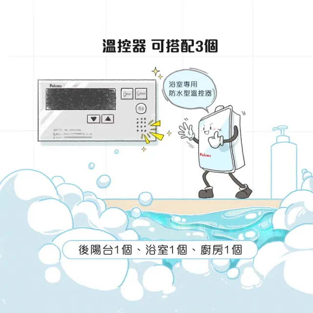 【PALOMA 百熱美】16L熱水器PH163EWHFS天然瓦斯X1+日本Noritake骨瓷咖啡對杯組X1(熱水器含基本安裝)