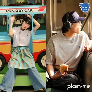 【plain-me】獨家價★防曬涼感小P社長短袖TEE 2.0 PLN0132(男女短T 短袖上衣 奶茶色 素T 素面 純棉 T恤)