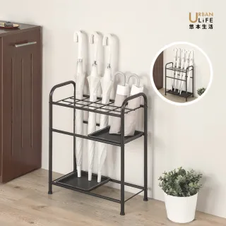 【URBAN LiFE 悠本生活】MIT台灣製 簡約大容量15格雨傘架台灣製(商用家用長短雨傘收納架傘架瀝水架傘桶)