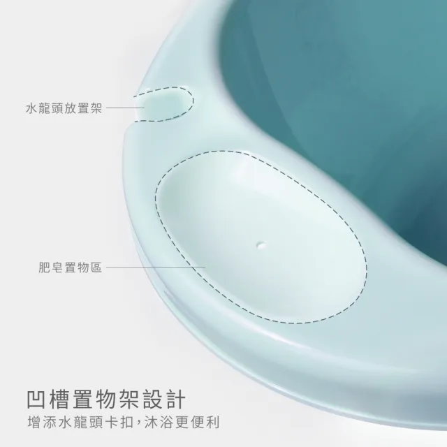 【PUKU 藍色企鵝】Smile 嬰兒 浴盆 澡盆 38L(藍色/粉色)