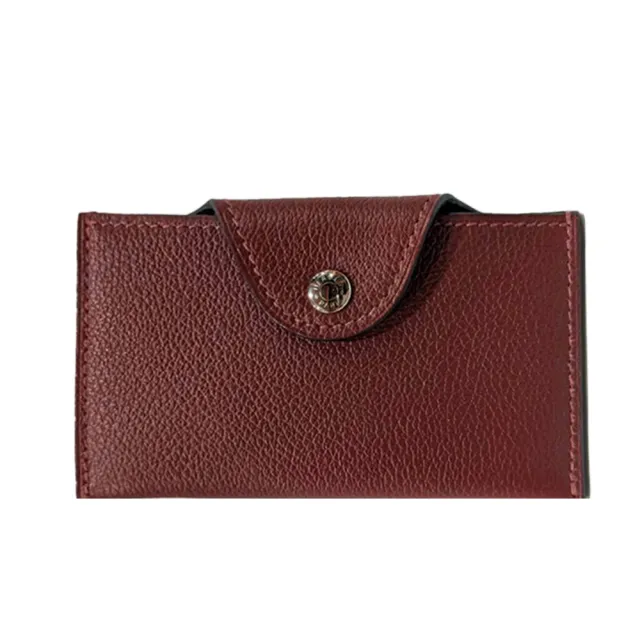 【Hermes 愛馬仕】H084986CK 經典Iliade系列素色卡片夾/零錢包(紅褐色)