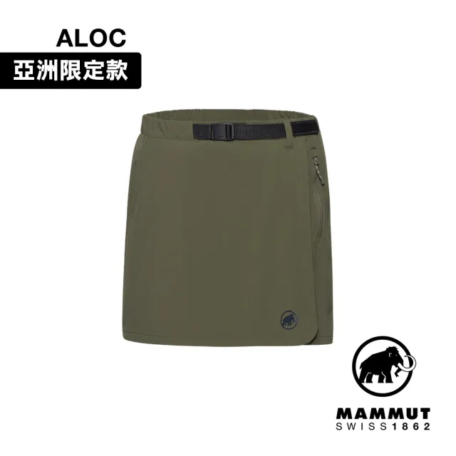 【Mammut 長毛象官方直營】Trekkers Wrap Skort AF Women 日系戶外褲裙 女款 深沼澤綠 #1023-01090