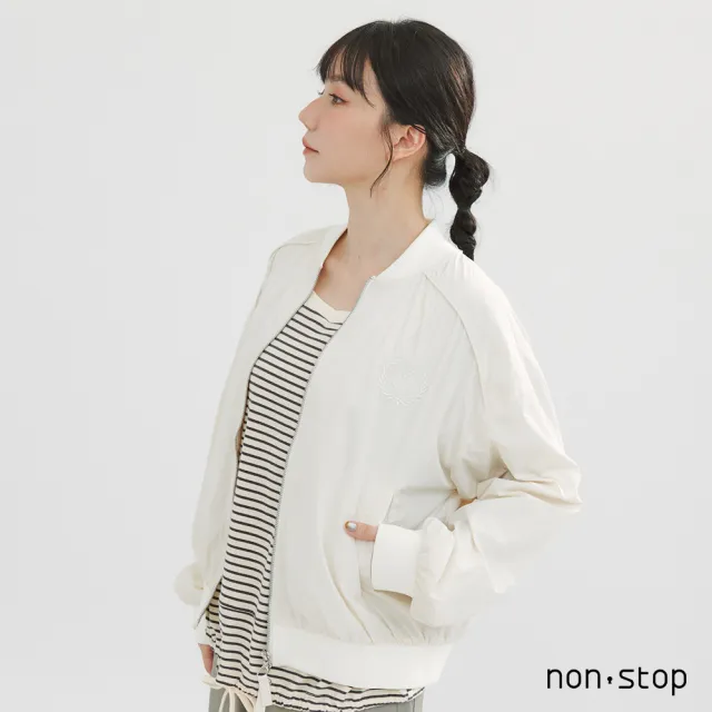 【non-stop】休閒日常刺繡輕感外套-2色