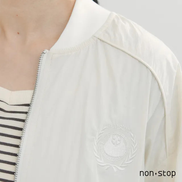 【non-stop】休閒日常刺繡輕感外套-2色