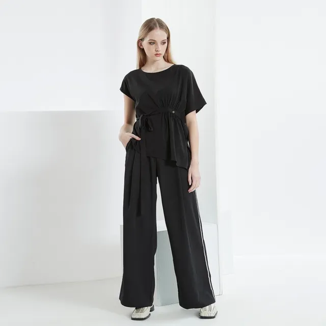 【ICHE 衣哲】Cop.Copine 法國原裝進口側綁帶造型不對稱造型上衣