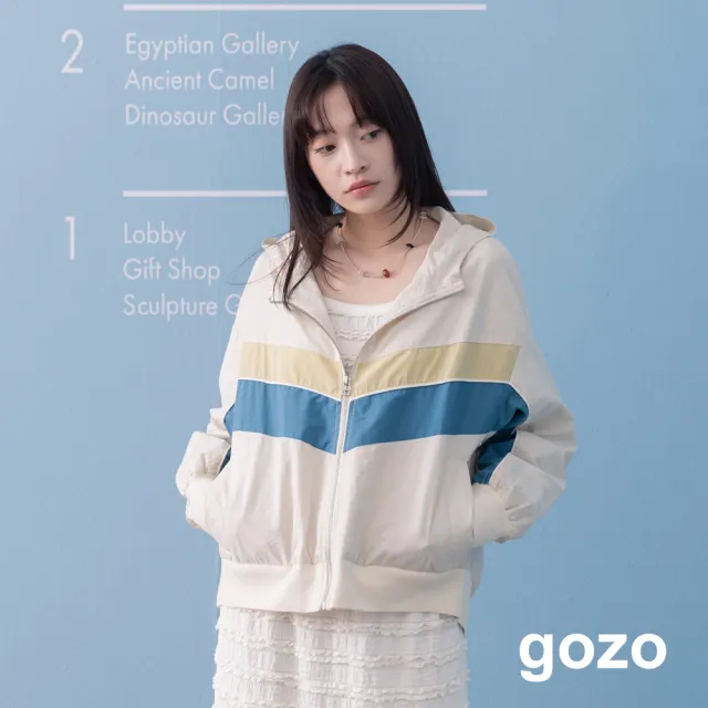 【gozo】經典配色運動連帽外套(兩色)
