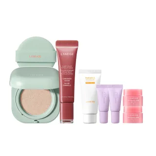 【蘭芝 官方直營】NEO精緻彩妝組(LANEIGE NEO氣墊+甜甜圈唇釉 防曬)