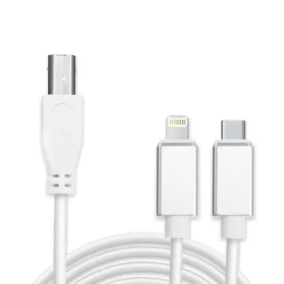 【KONIX】手機平板MIDI連接線 Type B 轉 Lightning + Type C(蘋果 / 安卓通用 電子琴音樂編輯線)