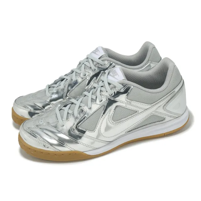 【NIKE 耐吉】休閒鞋 Gato LV8 男鞋 女鞋 銀 膠底 足球鞋 室內運動(IB3566-001)