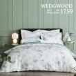 【WEDGWOOD】60支300織萊賽爾天絲 印花兩用被套枕套床包四件組(東方馥郁｜特大)