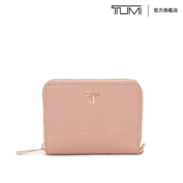 【TUMI】BELDEN SLG 三摺全拉鍊皮革錢包-腮紅(TUMI 官方旗艦店)