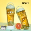 【WOKY 沃廚】三麗鷗聯名_渾圓杯 Ecozen純透款 880ml-附彈跳吸管(隨行杯/吸管杯/保溫杯瓶/保冰杯瓶/水壺)
