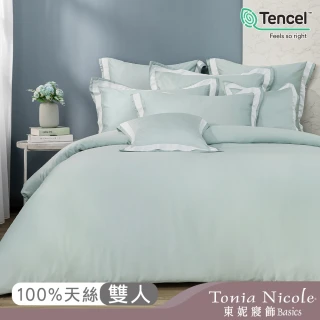 【Tonia Nicole 東妮寢飾】300織紗100%萊賽爾天絲素色兩用被床包組 60支(雙人/多款任選)