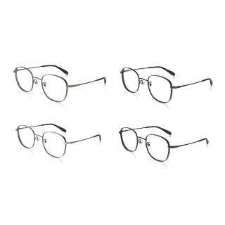 【JINS】潮流厚邊框金屬眼鏡-多款任選(AUMF22A109)