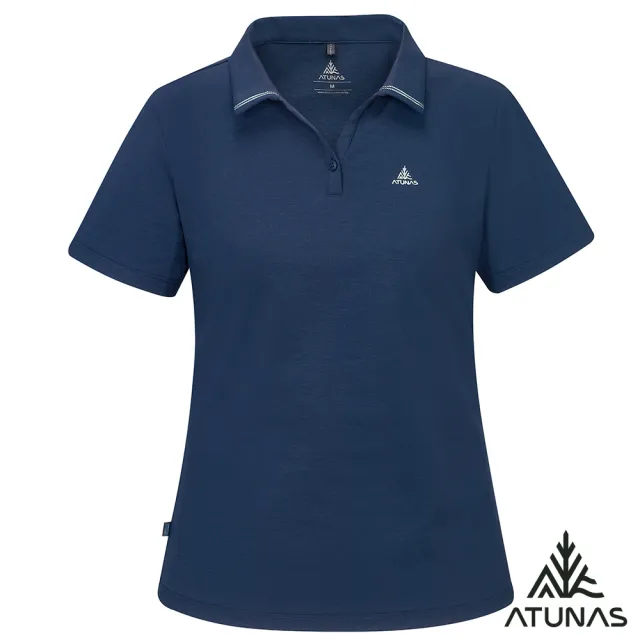 【ATUNAS 歐都納】女男款排汗透氣短袖POLO衫(A8款/防曬抗UV/戶外休閒/旅遊/日常穿搭)