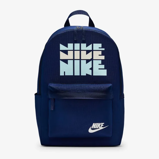 【NIKE 耐吉】後背包 書包 運動包 大容量 NK HERITAGE BKPK-RETRO PACK 藍 HV6614-492