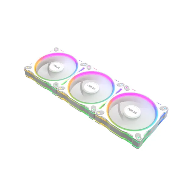 【ASUS 華碩】Prime MR120 ARGB 風扇 三入組 - 白色(MR120-ARGB-W-3IN1)