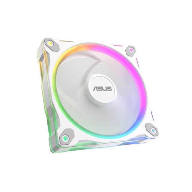 【ASUS 華碩】Prime MR120 ARGB 反向風扇  單入組 - 白色(MR120-ARGB-REVERSE-W)