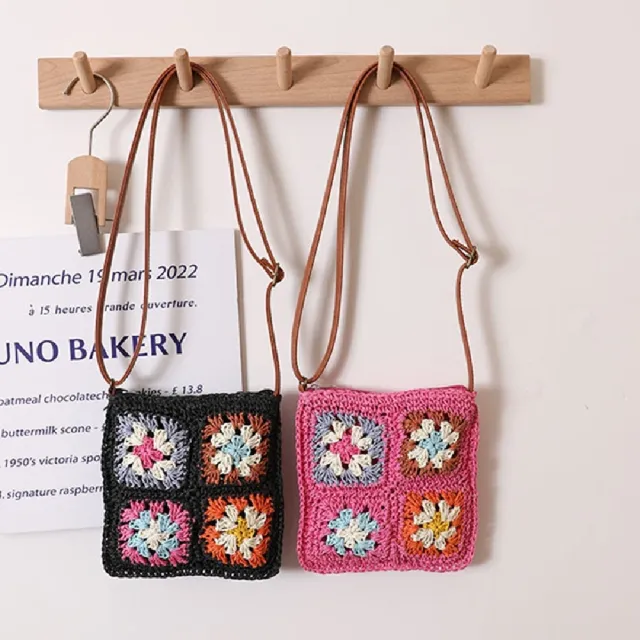 【米蘭精品】現貨+預購 女草編包手提包渡假單肩側背包大容量藤編織包包(復古方形4色t1ly76)