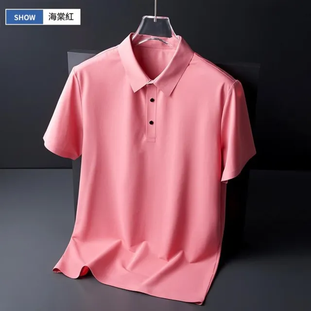 【米蘭精品】現貨+預購 男POLO衫短袖上衣T恤高爾夫衫新款商務襯衫夏季冰絲無痕翻領(男裝8色t1lg60)