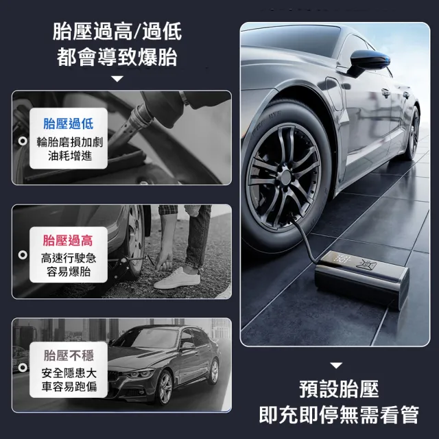 【SYU】快速充氣 無線輪胎打氣機 附四種充氣嘴(可當行充 電動打氣機 汽車/機車/自行車/球類適用)