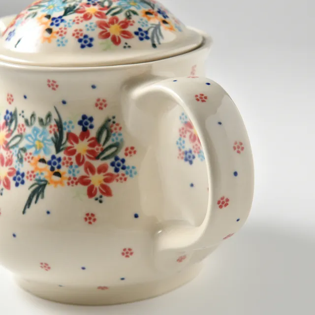 【波蘭陶】波蘭陶 Vena  茶壺 陶瓷壺 水壺 陶瓷茶壺 1100ml 波蘭手工製(桃花源系列)