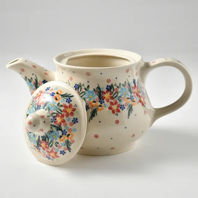【波蘭陶】波蘭陶 Vena  茶壺 陶瓷壺 水壺 陶瓷茶壺 1100ml 波蘭手工製(桃花源系列)